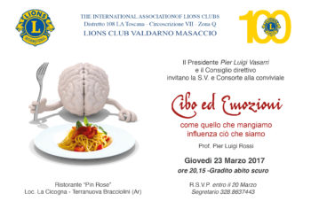 Cibo ed Emozioni, la conviviale di Marzo